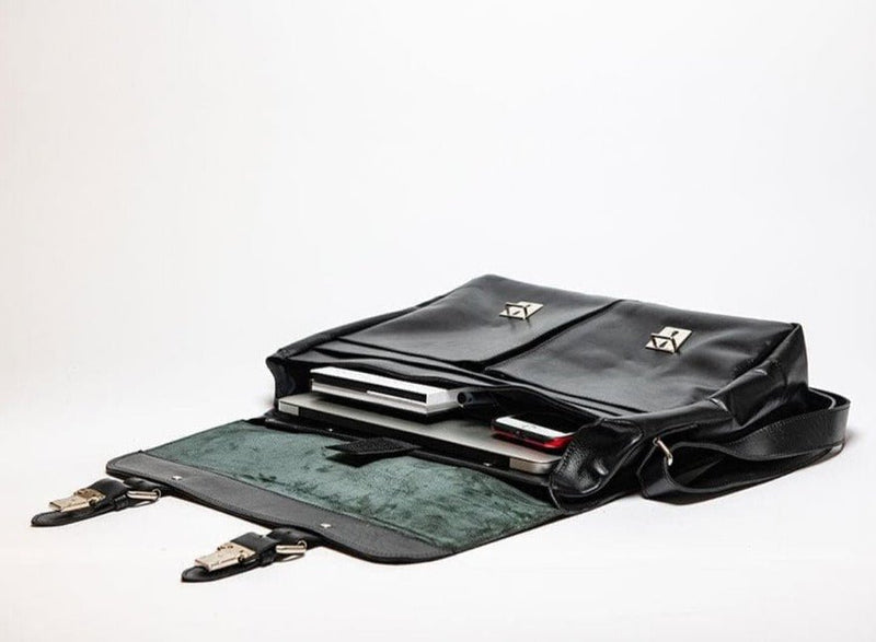 Coarse Leather Messenger 16" Verified Leather