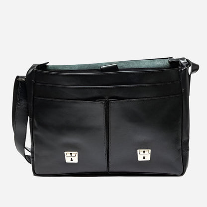 Coarse Leather Messenger 16" Verified Leather