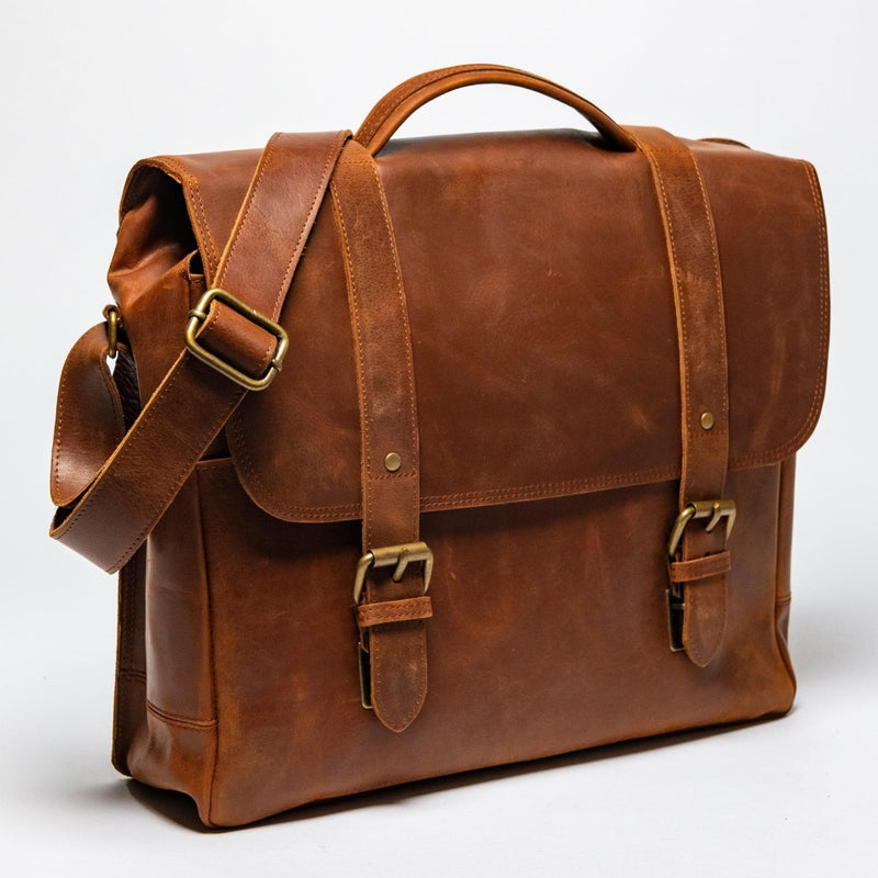 Urban Leather Messenger - Black Verified Leather