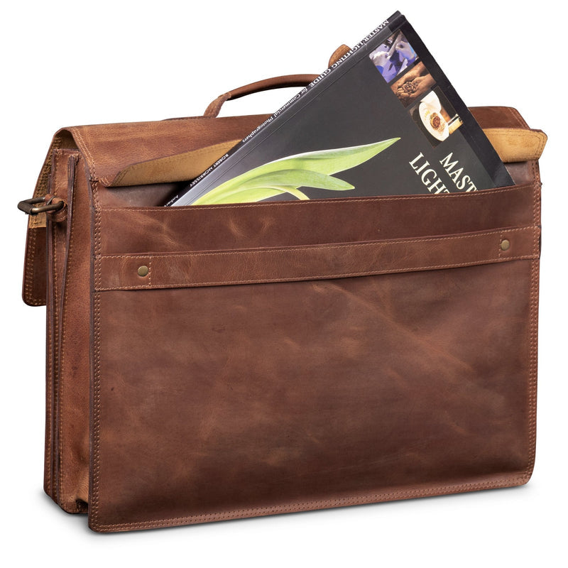 Complete Leather Briefcase 17" Verified Leather