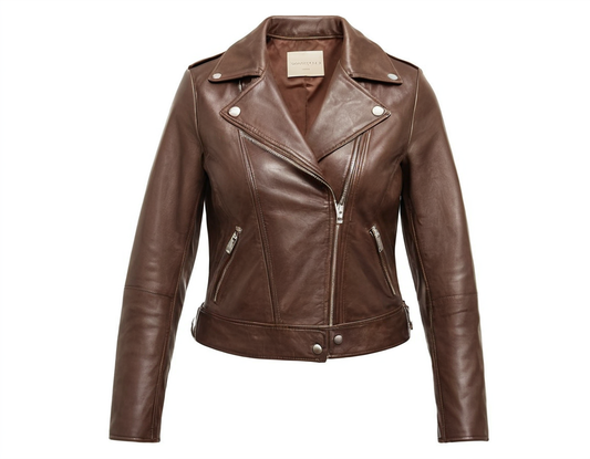 Chocolate Brown Leather Jacket Women