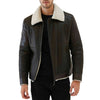 Mens Black Shearling Leather Jacket