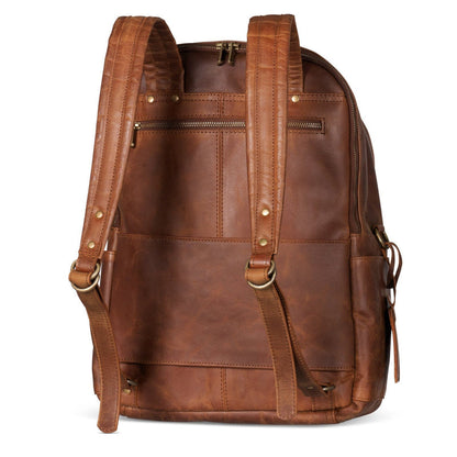 Leather Backpack Rucksack - Black Verified Leather