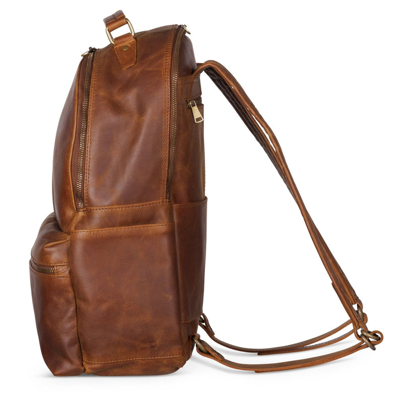 Leather Backpack Rucksack - Black Verified Leather