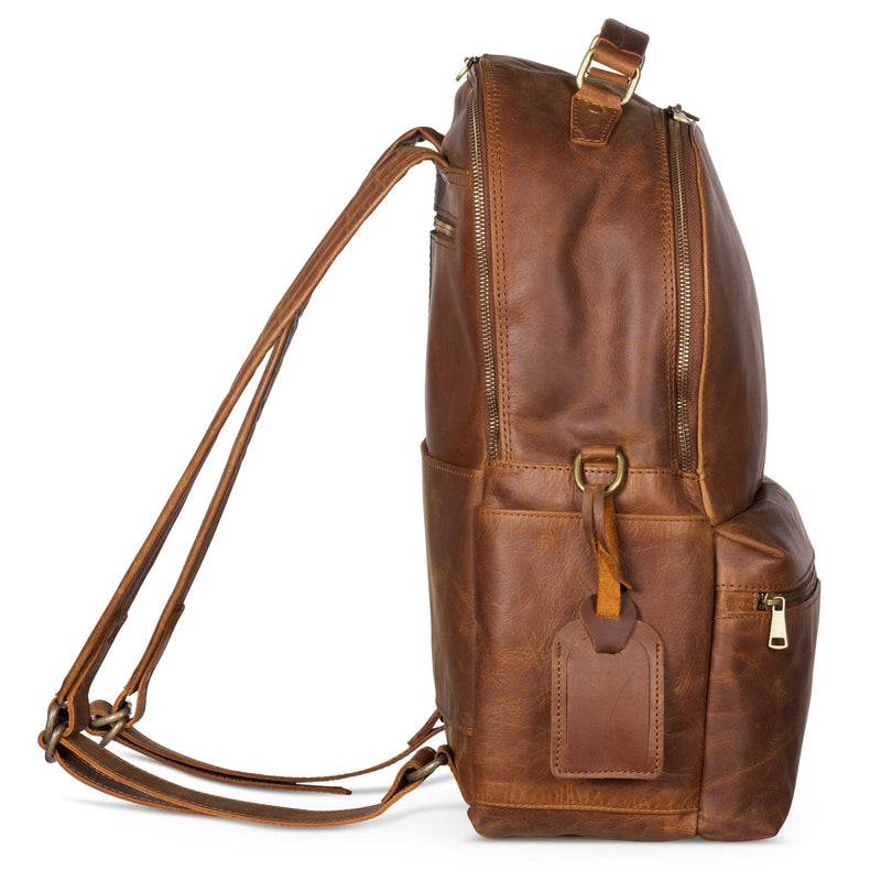 Leather Backpack Rucksack - Black Verified Leather