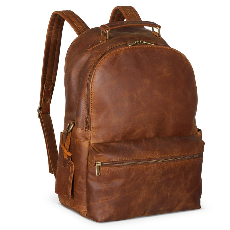 Leather Backpack Rucksack - Black Verified Leather