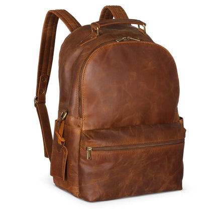 Leather Backpack Rucksack - Black Verified Leather