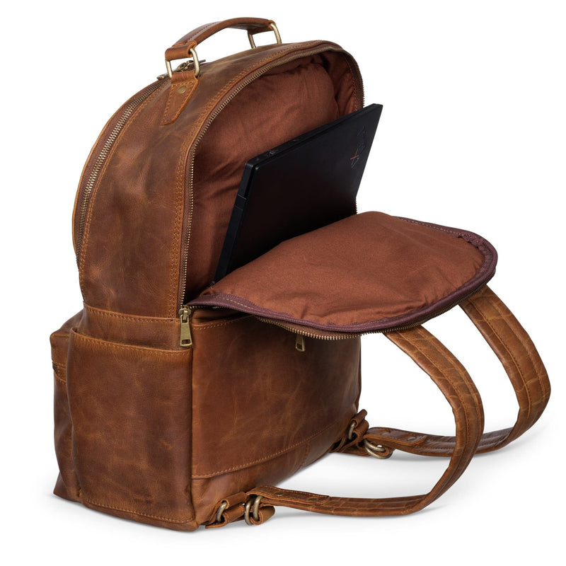 Leather Backpack Rucksack - Black Verified Leather