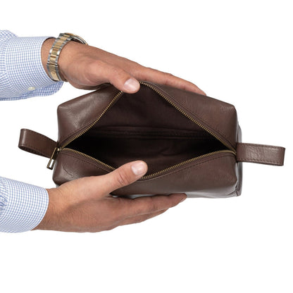 Leather Dopp Kit - Black Verified Leather