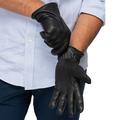 Leather Gloves Men - Black