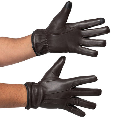 Leather Gloves Men - Black