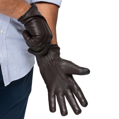 Leather Gloves Men - Black