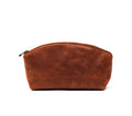 Leather Makeup Bag - Black