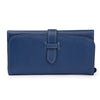 Leather Trifold Wallet - Blue