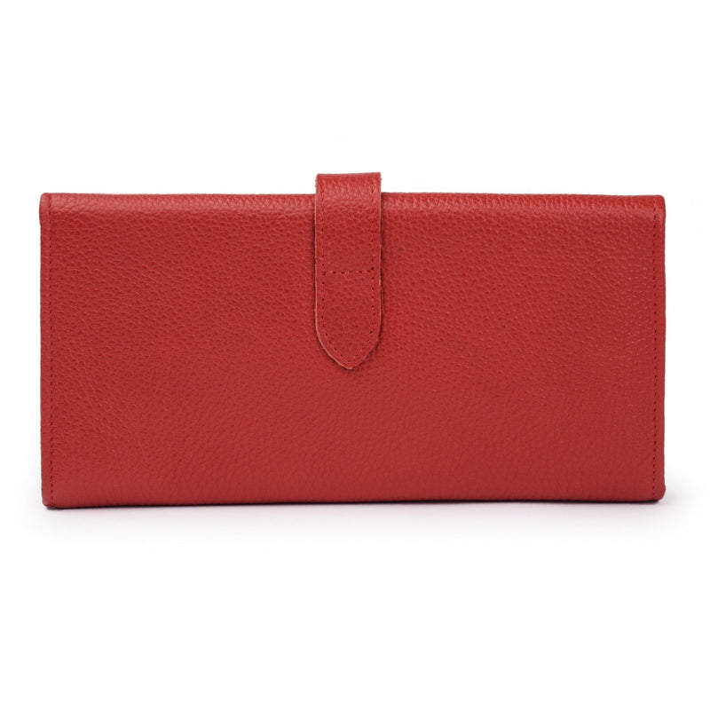 Leather Trifold Wallet - Blue Verified Leather