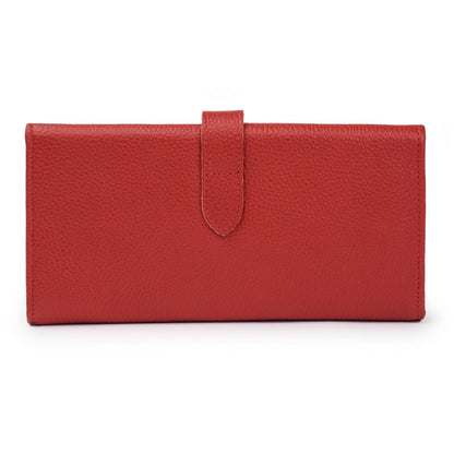 Leather Trifold Wallet - Blue Verified Leather