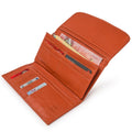 Leather Trifold Wallet - Saddle Brown