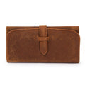 Leather Trifold Wallet - Orange