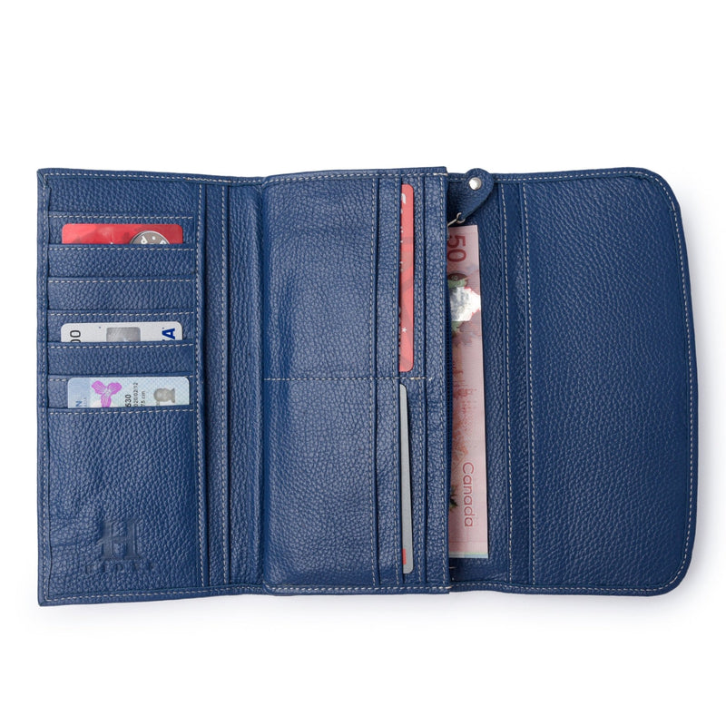 Leather Trifold Wallet - Red Verified Leather
