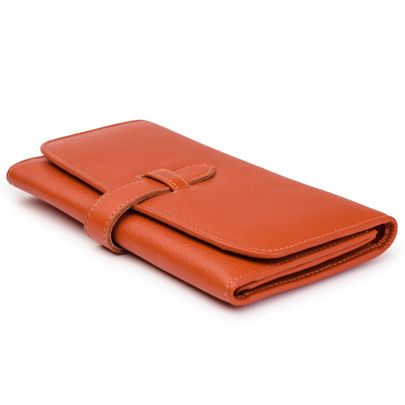 Leather Trifold Wallet - Red Verified Leather