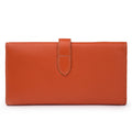 Leather Trifold Wallet - Orange