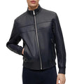 Black Bomber Leather Jacket