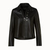 Luke Black Lambskin Leather Biker Jacket Women