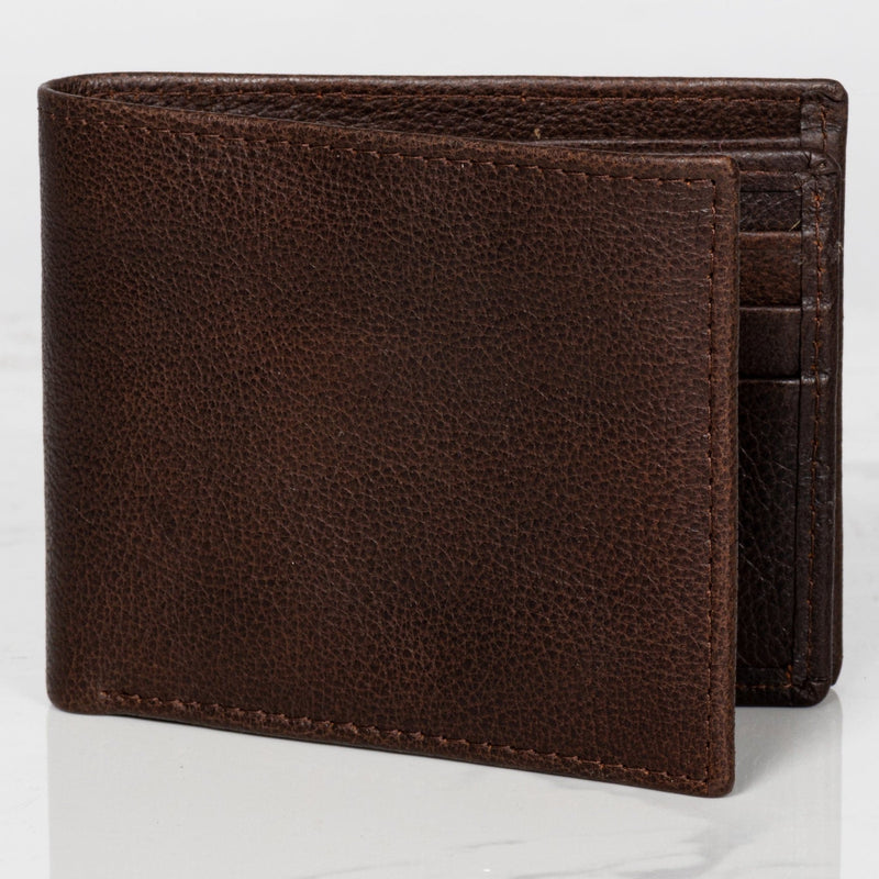 6 Cards Leather Wallet - Serena Brown Verified Leather
