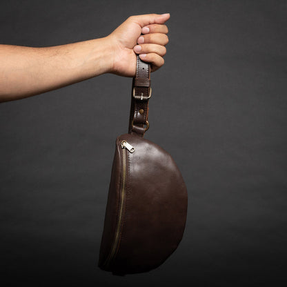 Nexus Leather Belt Bag-Saffiano Black Verified Leather