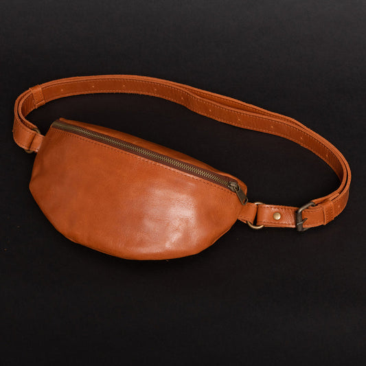 Nexus Leather Belt Bag-Hazelnut Verified Leather