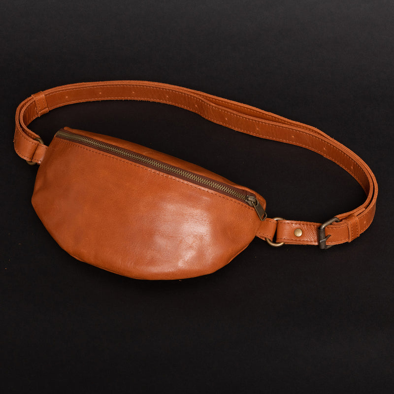 Nexus Leather Belt Bag-Saffiano Black Verified Leather