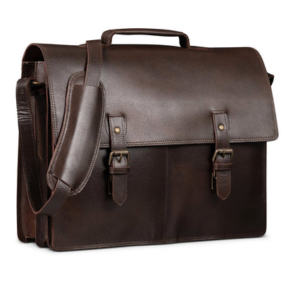 Complete Leather Briefcase 17" Verified Leather