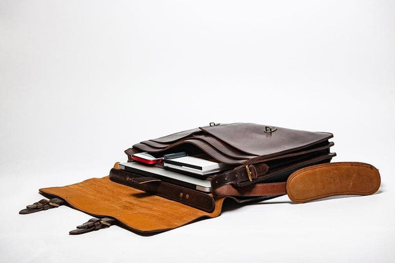 Complete Leather Briefcase 17" Verified Leather