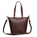 Crossbody Leather Tote - Black