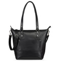 Crossbody Leather Tote - Saddle Dark