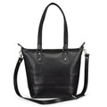 Crossbody Leather Tote - Saddle Dark