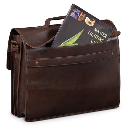 Complete Leather Briefcase 17" Verified Leather