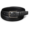 Single-Stitch Leather Belt - Black