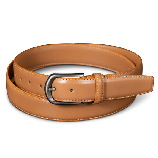 Single-Stitch Leather Belt - Tan Verified Leather