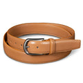 Single-Stitch Leather Belt - Brown