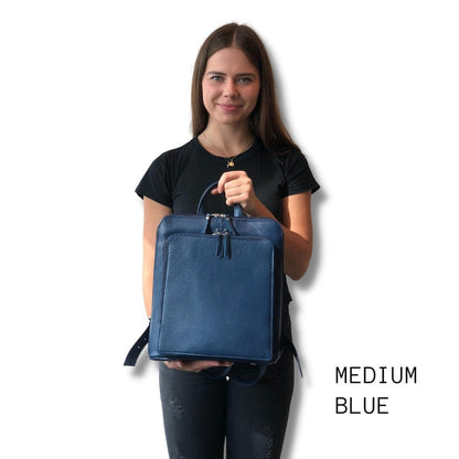 Tech Leather Backpack - Saddle
