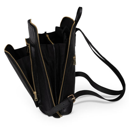 Tech Leather Backpack - Saddle