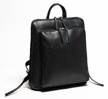Tech Leather Backpack - Red
