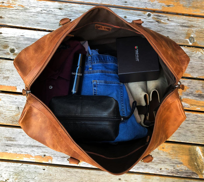 Tourist 60L Leather Duffle Verified Leather