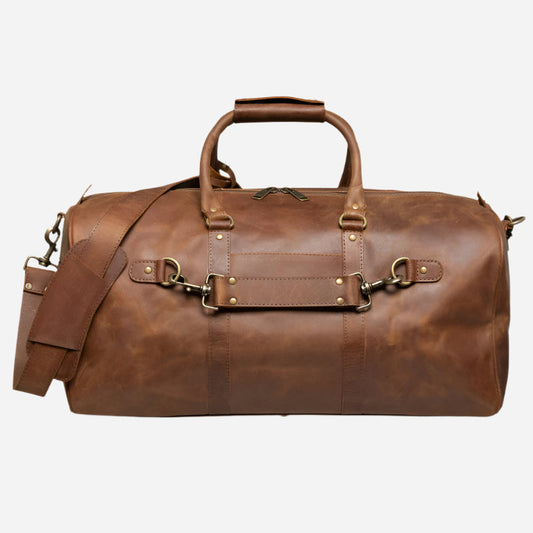 Traveler 45L Leather Duffle Verified Leather
