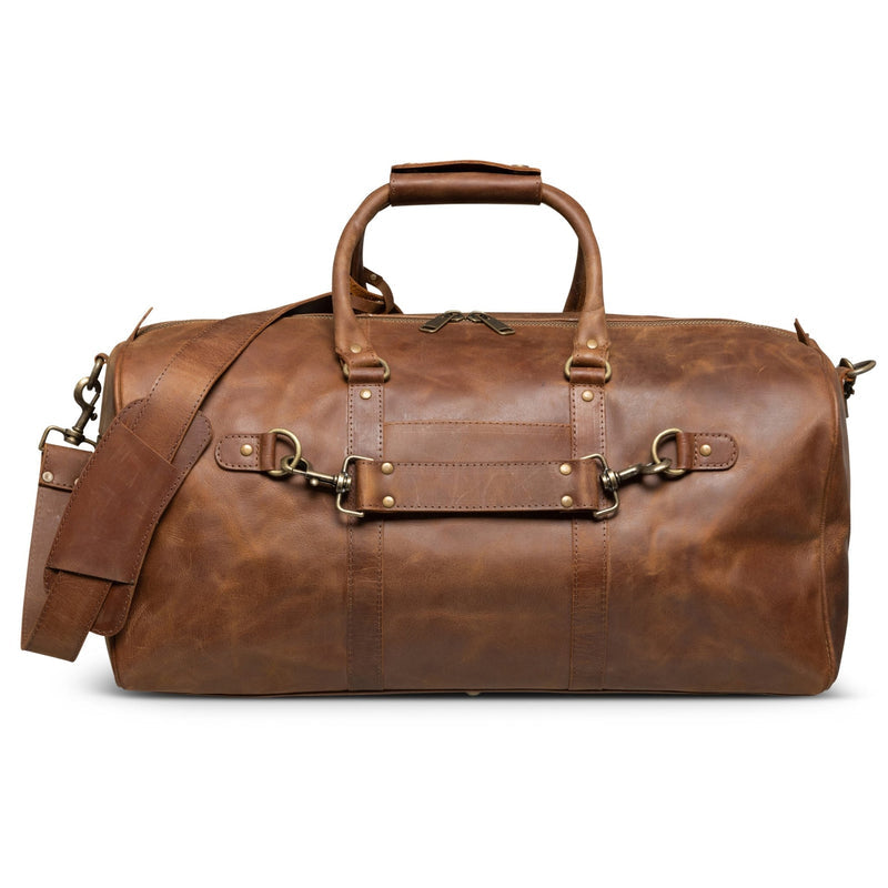 Traveler 45L Leather Duffle - Antique Brown Verified Leather