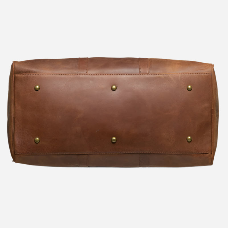 Traveler 45L Leather Duffle - Black Verified Leather