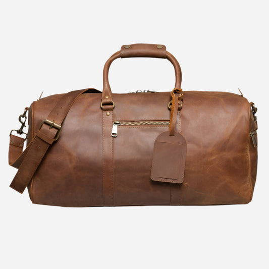 Traveler 45L Leather Duffle Verified Leather