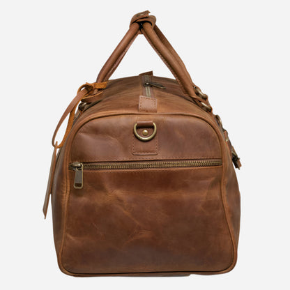 Traveler 45L Leather Duffle - Black Verified Leather