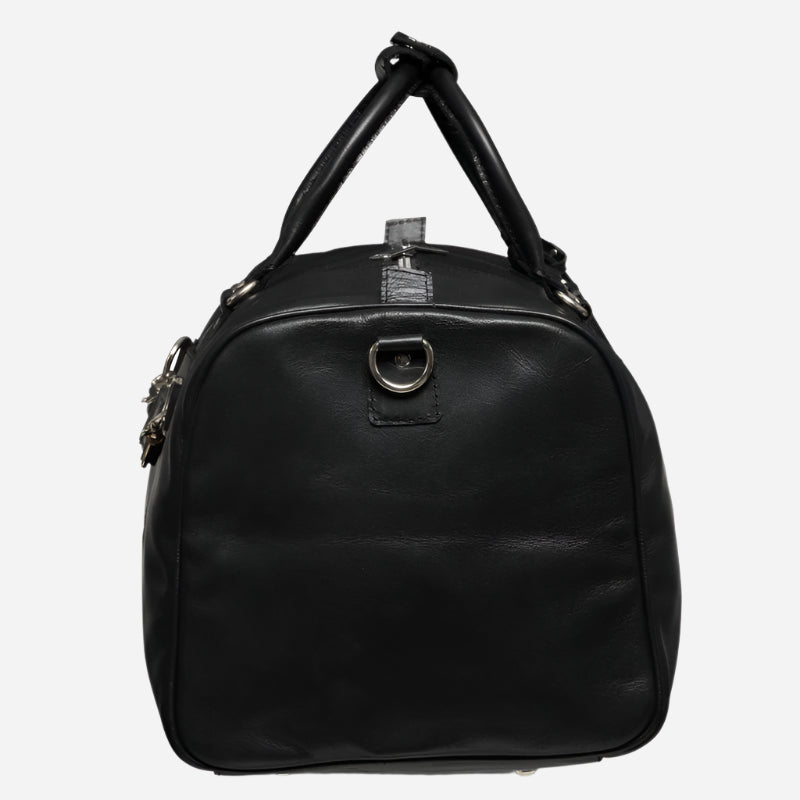 Traveler 45L Leather Duffle - Black Verified Leather